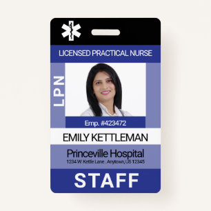 Custom Photo Badge - Editable ID Badge