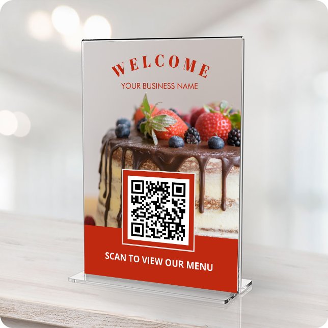 Custom Photo Bakery Contactless QR code Menu Card (Custom Photo Bakery Contactless QR code Menu Card)