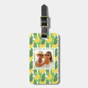 Custom Photo Banana Leaves And Fruit Pattern Luggage Tag