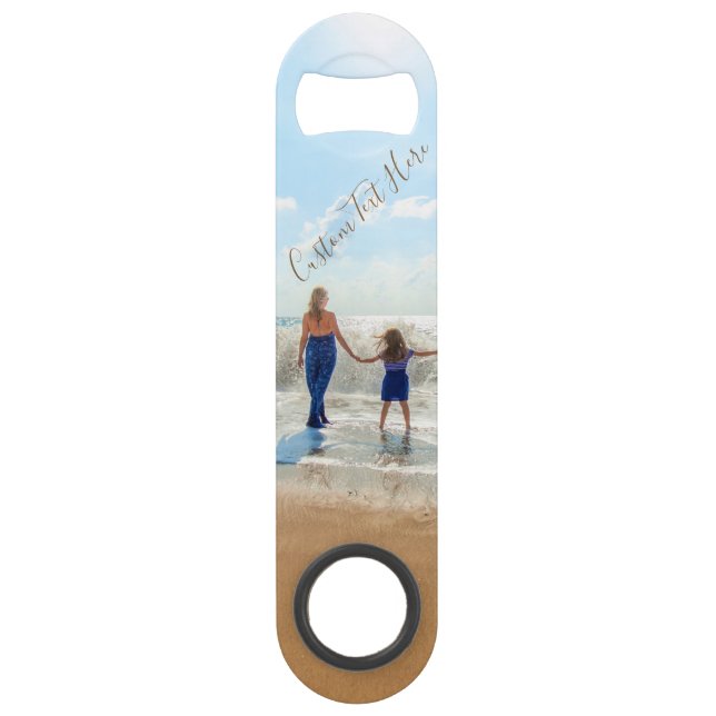 Custom Photo Bar Key Gift Your Photos and Text (Front)