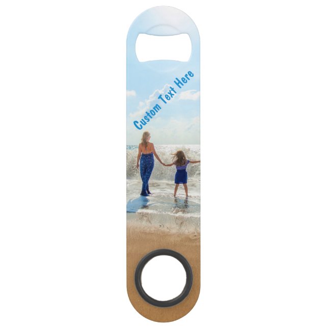 Custom Photo Bar Key with Your Photos and Text (Front)
