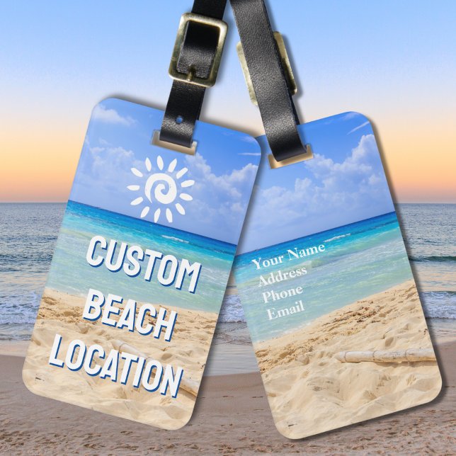 Custom Photo Beach Luggage Tag (Creator Uploaded)