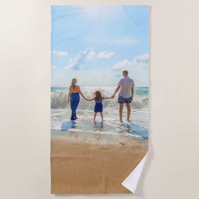 Custom Photo Beach Towel Your Own Design (Front)
