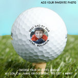 Custom Photo Best Dad By Par Black White Golf Balls<br><div class="desc">Best Dad By Par... Two of your favourite things , golf and your kid ! Surprise the Dad and Golf Lover with these super cute photo custom golf balls and matching golf accessories. Now he can take his kid with him as he play's 18 holes . Customise these golf balls...</div>