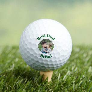 Custom Photo Best Dad By Par New Dad Personalised Golf Balls