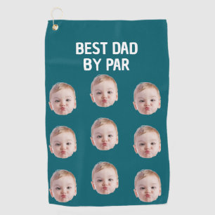 Custom Photo Best Dad By Par Personalised Baby Golf Towel