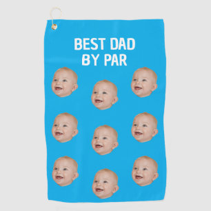 Custom Photo Best Dad By Par Personalised Baby Golf Towel