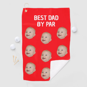 Custom Photo Best Dad By Par Personalised Baby Golf Towel