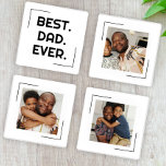 Custom Photo Best Dad Ever Coaster Set<br><div class="desc">Easy Personalise Your Own Unique acrylic coaster set from Ricaso - add your own photos or art and text to this great set - makes a wonderful unique keepsake or gift idea - best dad ever.</div>