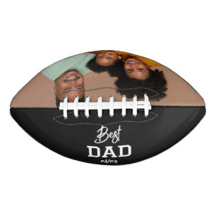 Custom Photo Best Dad Ever Football