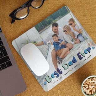 Custom Photo 'Best Dad Ever' Keepsake Mouse Pad