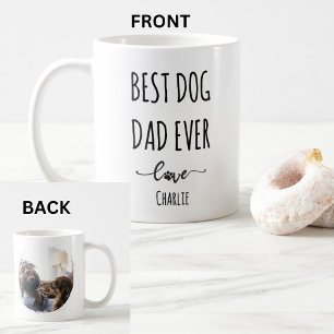 Custom Photo Best dog dad ever Coffee Mug