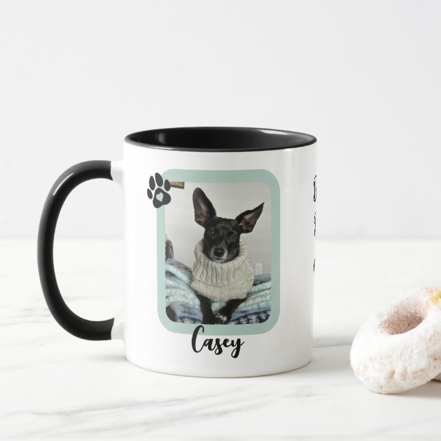 Custom Photo Best Dog Ever Mug (With Donut)