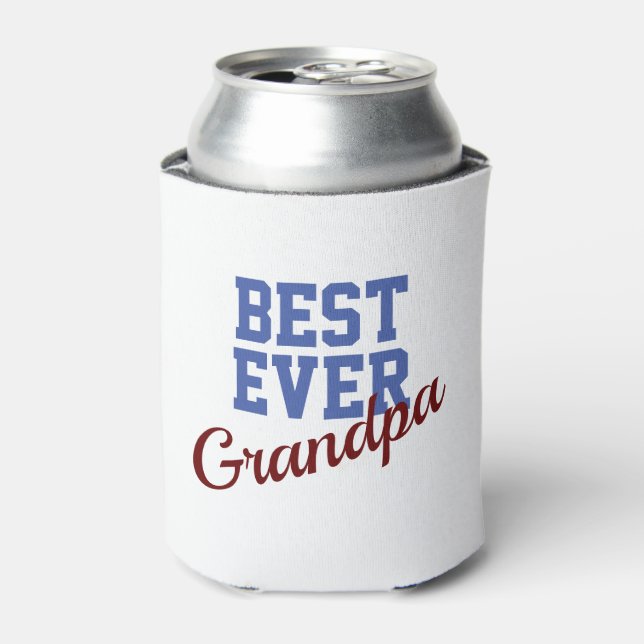 Custom Photo Best Ever Grandpa Can Cooler (Can Front)
