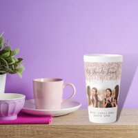 Custom photo best friends forever glitter pink