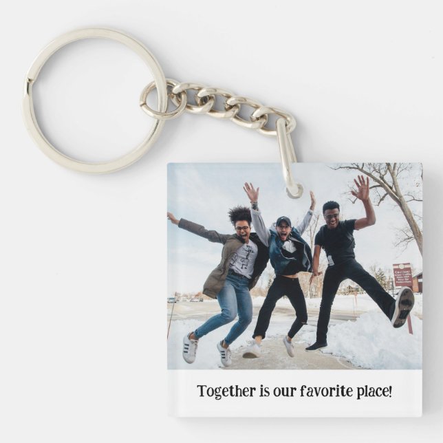Custom Photo Best Friends Key Ring (Front)