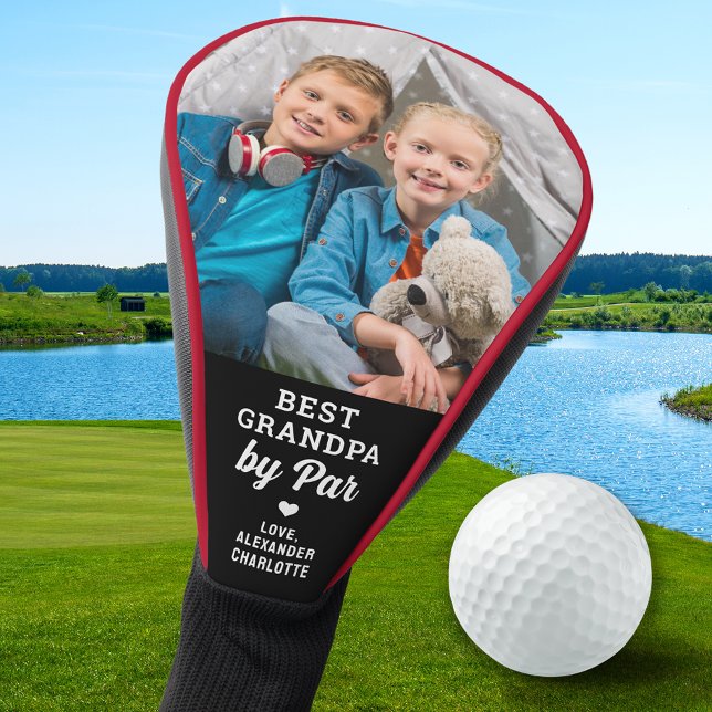 Custom Photo Best GRANDPA By Par - Personalised Golf Head Cover (Creator Uploaded)