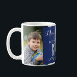 Custom Photo Best Grandpa Christmas Mug Blue<br><div class="desc">Customisable photo collage template merry christmas grandpa mug in blue and white. A great personalised photo gift for grandpa.</div>