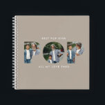 Custom Photo “Best Pop Ever” beige modern Notebook<br><div class="desc">Celebrate the world’s best dad or grandpa with this Custom Photo “Best Pop Ever” notebook. Personalise it with your favourite photos and add a heartfelt message for a unique and practical gift he’ll love. The bold “POP” lettering doubles as a photo collage, making it a thoughtful keepsake he can use...</div>