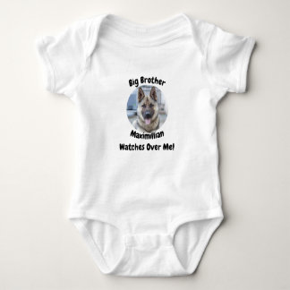 Custom Photo Big Brother Dog Baby Bodysuit