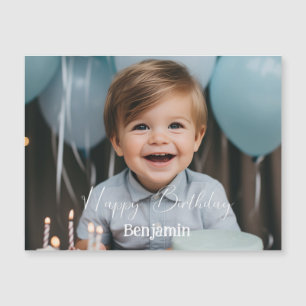 Custom photo birthday modern simple