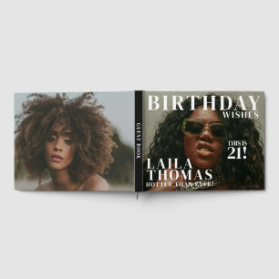 Custom Photo Birthday Party Magazine Cover  Guest Book