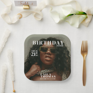 Custom Photo Birthday Party Magazine Cover  Paper Plate