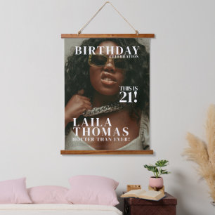 Custom Photo Birthday Party Magazine Cover Welcome Hanging Tapestry