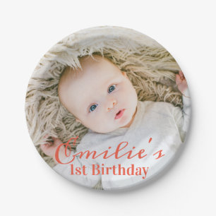 Custom Photo Birthday Party Serving Plate