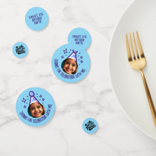 Custom Photo Birthday Thanks Party Hat Favours Confetti
