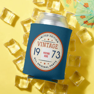 CUSTOM PHOTO BIRTHDAY YEAR LIMITED EDITION CAN COOLER