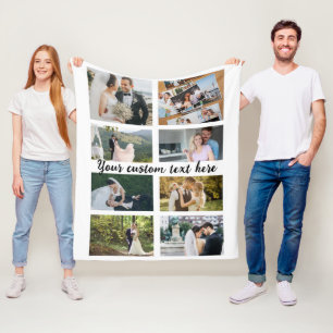 Custom Photo Blanket, Family & Pet Pictures Fleece Blanket