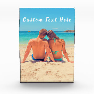 Custom Photo Block Gift with Your Photos and Text