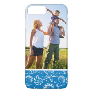 Custom Photo Blue Beach Pattern Case-Mate iPhone Case