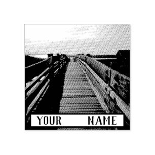 Custom Photo Bookplate Rubber Stamp