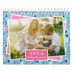 Custom Photo Bright Colours 2022 Family Calendar