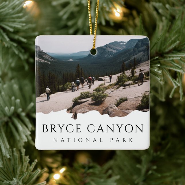 Custom Photo Bryce Canyon National Park Souvenir Ceramic Ornament (Tree)