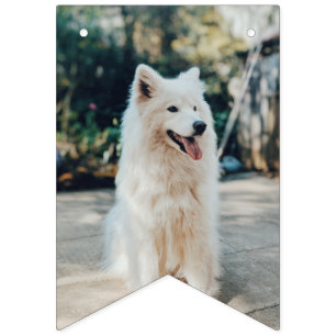 Custom photo bunting flags birthday pet dog 