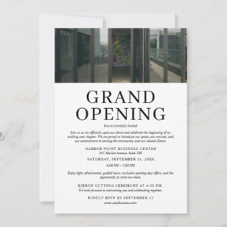 Custom Photo Business Grand Opening Invitation 