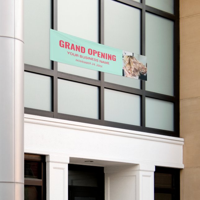 Custom Photo Business Grand Opening Marketing Banner (Outside Building)