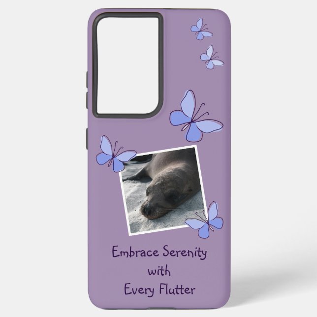 Custom Photo Butterfly Flutter Samsung Galaxy S21+ Case (Back)