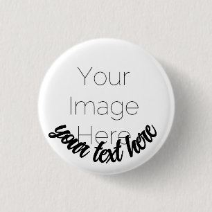Custom Photo Button Pin – Personalised text Badge