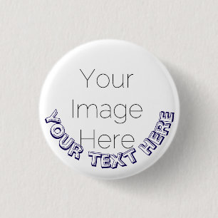 Custom Photo Button Pin – Personalized text Badge