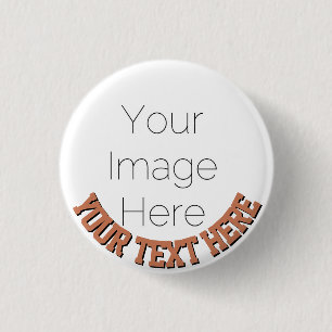 Custom Photo Button Pin – Personalized text Badge