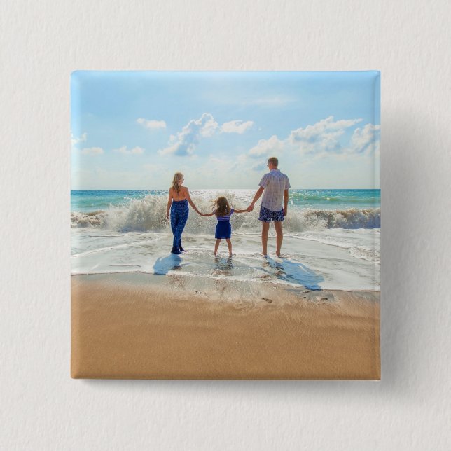 Custom Photo Button with Unique Your Photo Design (Front)