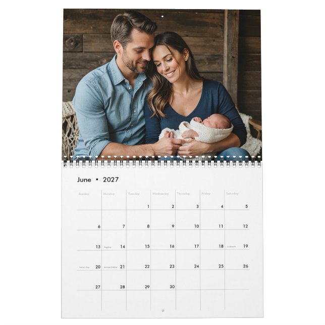 Custom Photo Calendar – Full-Page Monthly Photos,  (Jun 2027)