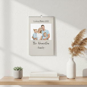 Custom Photo Calendar, Rustic Wall Design Calendar