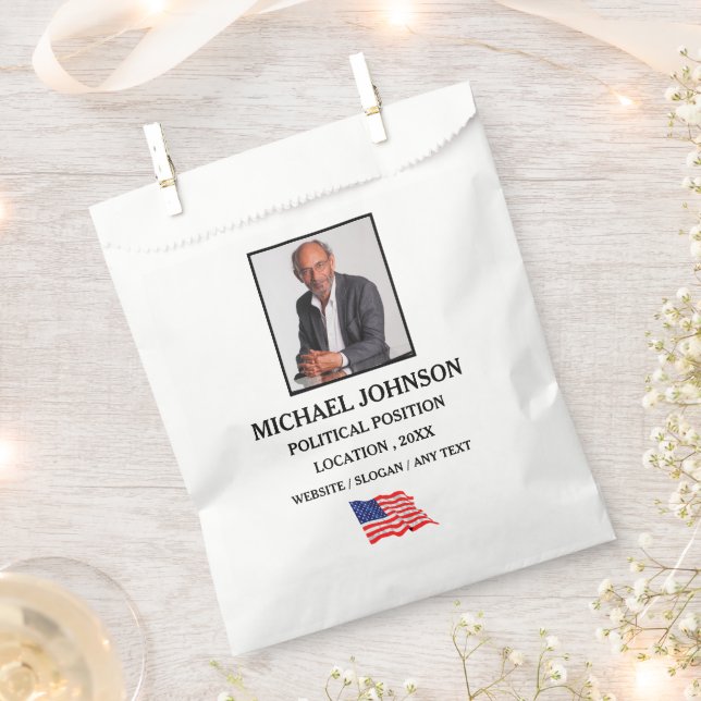 Custom Photo Campaign Political Promotional  Favour Bags (Clipped)