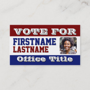 Custom Photo Campaign Template Business Card