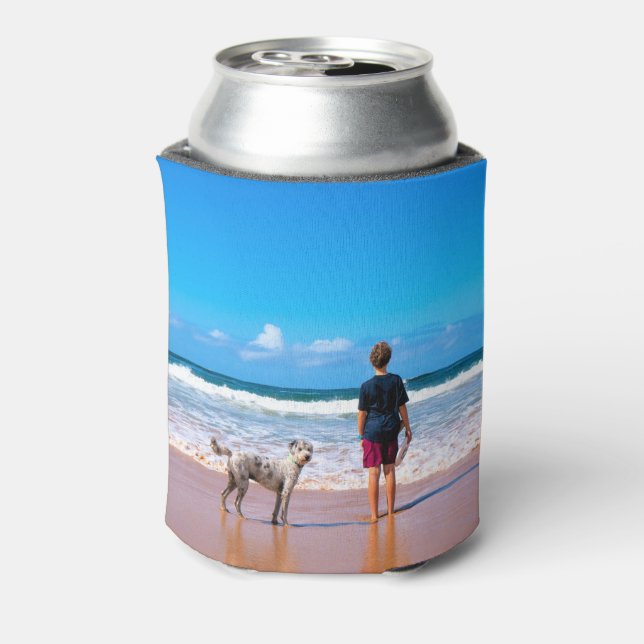 Custom Photo Can Cooler Gift with Your Pets Photos (Can Back)